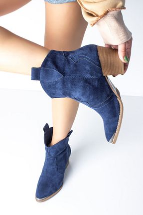 بوت / نیم بوت سرمه ای زنانه جیر LAL SHOES & BAGS - کد 159047289