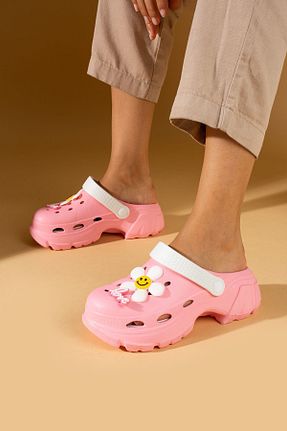 صندل صورتی زنانه پاشنه پر Pembe Potin - کد 839604263