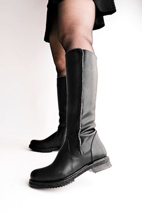 چکمه مشکی زنانه پاشنه کوتاه (1 - 4 سانتی متر) LAL SHOES & BAGS - کد 778738349
