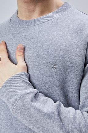 سوئیشرت طوسی مردانه ساده DOSXX - کد 904086039