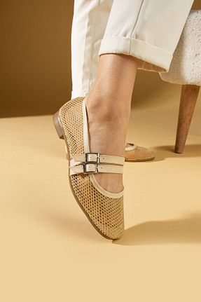 بابت بژ زنانه چرم مصنوعی Pembe Potin - کد 834665558