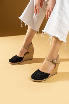 صندل مشکی زنانه پاشنه پر Pembe Potin - کد 816721529