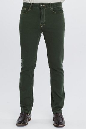 شلوار جین خاکی مردانه پاچه لوله تفنگی CEDY DENIM - کد 454545930