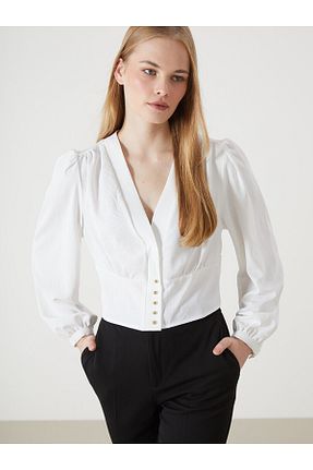 بلوز نباتی زنانه ساده LC Waikiki - کد 904123693