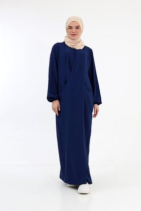 لباس حجاب سرمه ای زنانه اورسایز Berel Moda - کد 904107525