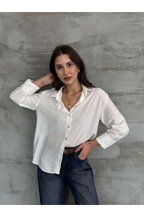 پیراهن سفید زنانه اورسایز Elif Özbey Butik - کد 904108690