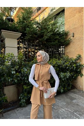 ست بالاتنه و پائین تنه قهوه ای زنانه جین Milenastyle - کد 766228345