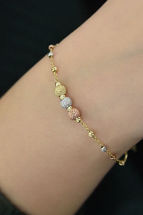دستبند نقره طلائی زنانه 925 عیار Papatya Silver - کد 77940523