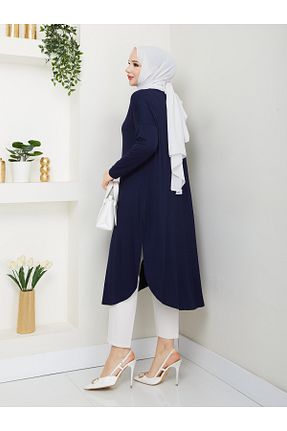 تونیک حجاب سرمه ای بافتنی MODAMÜNASİP - کد 904197211