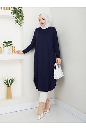 تونیک حجاب سرمه ای بافتنی MODAMÜNASİP - کد 904197211