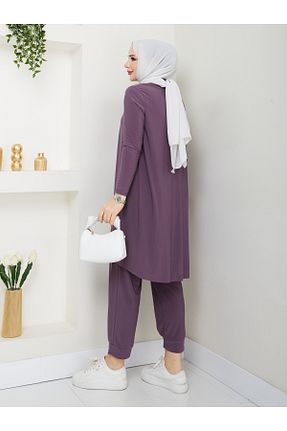 ست بالاتنه و پائین تنه حجاب صورتی زنانه Relaxed MODAMÜNASİP - کد 904198757