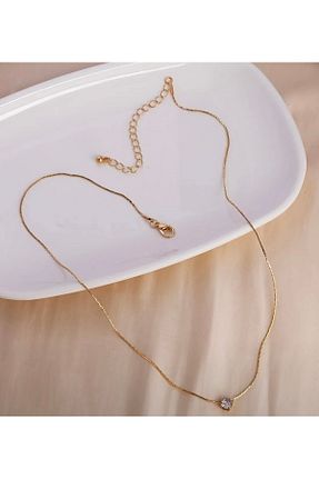 گردنبند استیل ( فولاد ) زرد زنانه استیل ضد زنگ elyius - کد 904211542