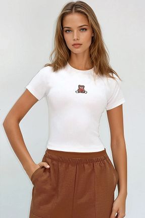 بلوز سفید زنانه چاپی VAGGON - کد 904215582