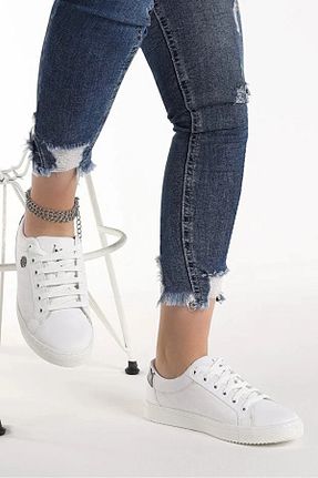 کفش اسنیکر سفید زنانه بند دار U.S. Polo Assn. - کد 904225157