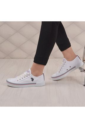 کفش اسنیکر سفید زنانه بند دار U.S. Polo Assn. - کد 904227260
