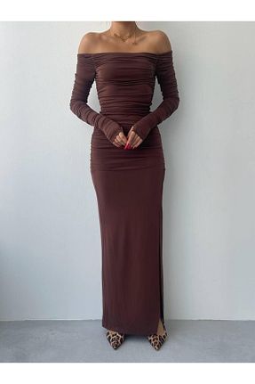 لباس قهوه ای زنانه بافتنی Inciqueen - کد 904225629