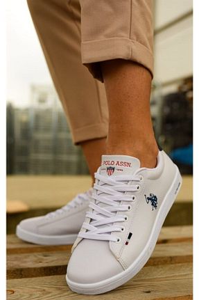 کفش اسنیکر سفید زنانه بند دار U.S. Polo Assn. - کد 904229101