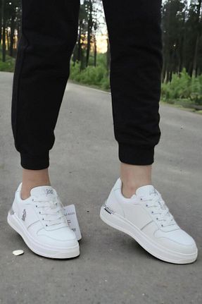 کفش اسنیکر سفید زنانه بند دار U.S. Polo Assn. - کد 904226430