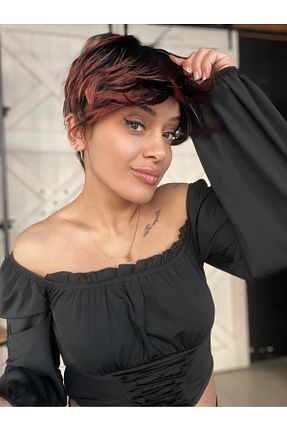 کلاه گیس نارنجی زنانه Suzan Peruk - کد 904229576