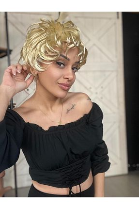 کلاه گیس زرد زنانه Suzan Peruk - کد 904229404
