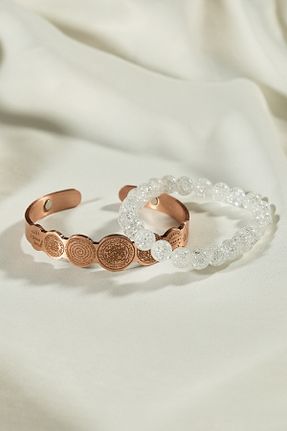دستبند استیل (فولاد) نارنجی مس momqi - کد 896162783