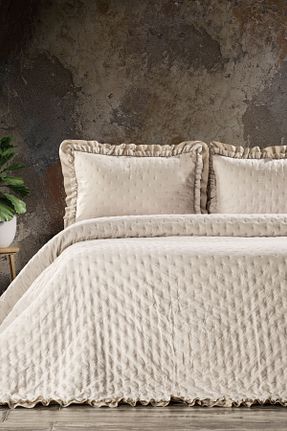 روتختی دونفره بژ پلی استر ZEBRA CASA - کد 747766134