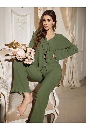 ست لباس راحتی سبز زنانه ساده BELLA NOTTE - کد 904296854
