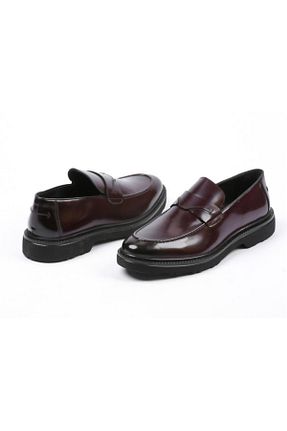 کفش کژوال زرشکی مردانه پاشنه کوتاه (1 - 4 سانتی متر) Babil - کد 904302280