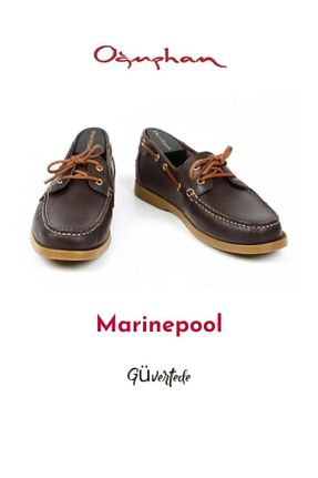 کفش کژوال قهوه ای مردانه چرم خالص Marine - کد 904299755