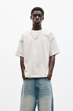 تیشرت سفید مردانه Boxy Pull & Bear - کد 904311531