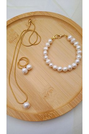 ست مروارید Rose Glow Pearl Jewelry - کد 904430542