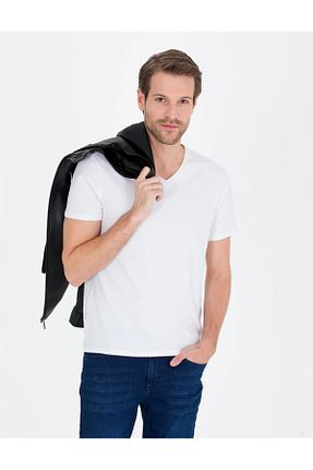 تیشرت سفید مردانه رگولار Pierre Cardin - کد 904306861