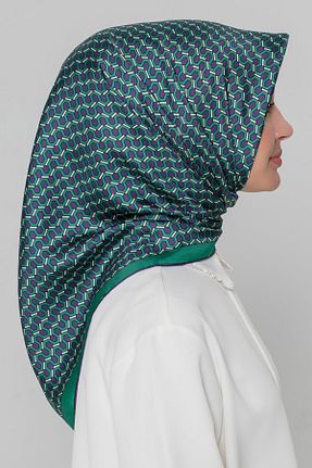 روسری طوسی کرپ ساتن ابریشم Armine - کد 121327489