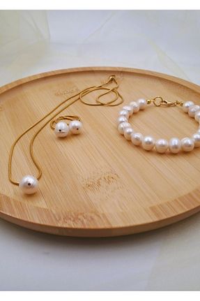 ست مروارید Rose Glow Pearl Jewelry - کد 904430542