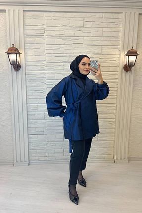کت حجاب سرمه ای زنانه Relaxed ZAMANE - کد 904312144