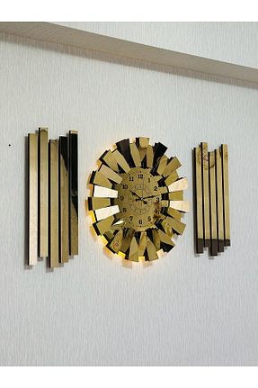 ساعت دیواری زرد 50 x 100 Pey Aksesuar - کد 904307996
