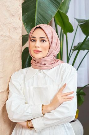 روسری صورتی پنبه پلی استر İpekhan - کد 783916316