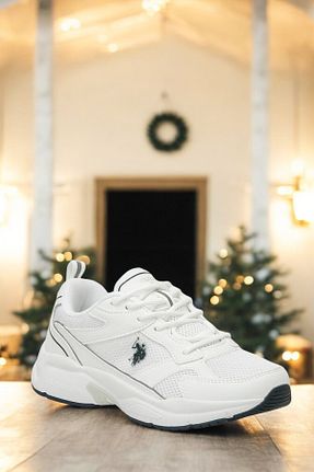 کفش اسنیکر سفید زنانه بند دار U.S. Polo Assn. - کد 904315406