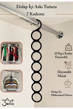 آویز مشکی فلزی 3art Metal - کد 904132472