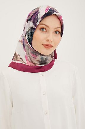 روسری صورتی کرپ ساتن ابریشم Armine - کد 648962063