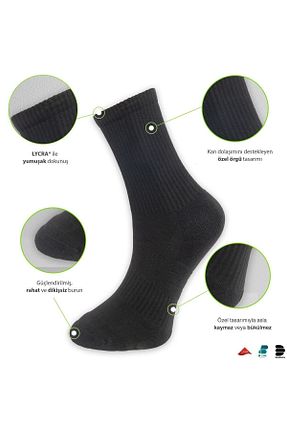 جوراب اسپرت مشکی زنانه پنبه ای DuraSocks - کد 727936371