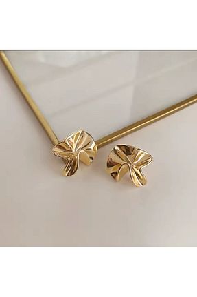 گوشواره جواهر طلائی روکش طلا DEMOKAN - کد 891763237