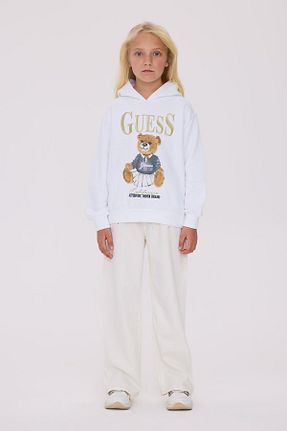سوئیشرت سفید بچه گانه چاپی Guess - کد 905596317