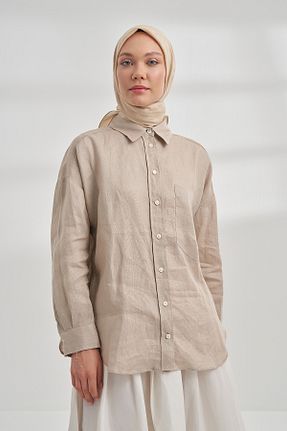 روسری بژ پلی استر ARMANDA - کد 904354417