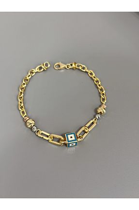 دستبند نقره زرد زنانه 925 عیار Cengiz Silver - کد 904372397