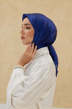روسری سرمه ای پلی استر Silk Home - کد 775772216