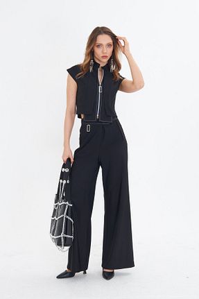 بلوز مشکی زنانه ساده LAMANTE - کد 904357744