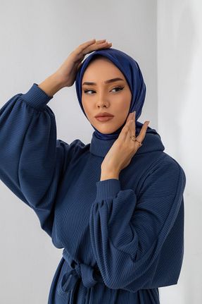 روسری سرمه ای پلی استر Silk Home - کد 381536794