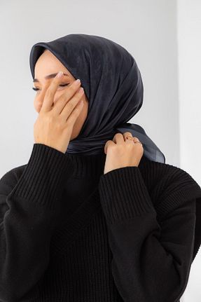 روسری طوسی پلی استر Silk Home - کد 466112293
