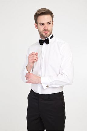 پیراهن سفید مردانه رگولار Kiğılı - کد 35746731